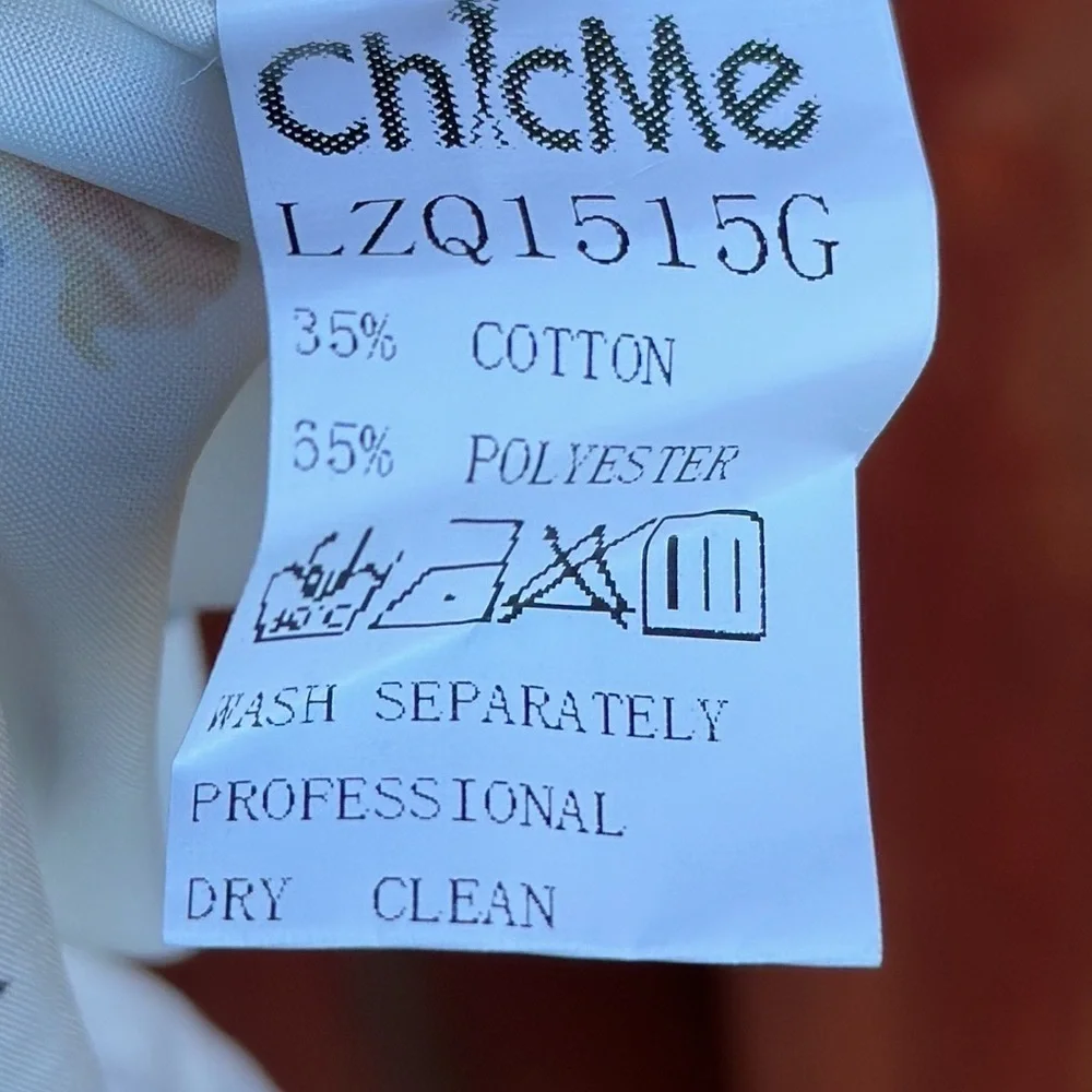 Chic Me Spaghetti Strap Cut Up V-neck Maxi Dress Size L Floral - Picture 12 of 13